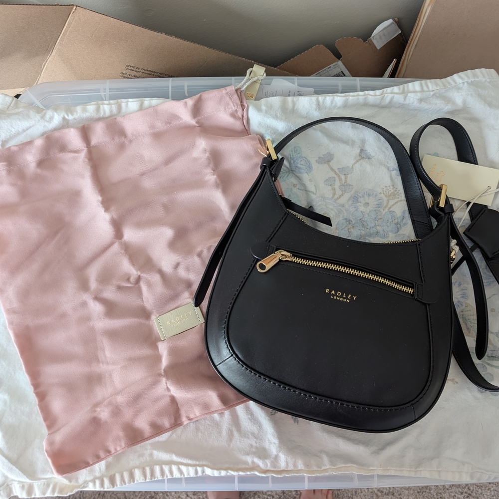 Radley London Black Leather Hobo Bag